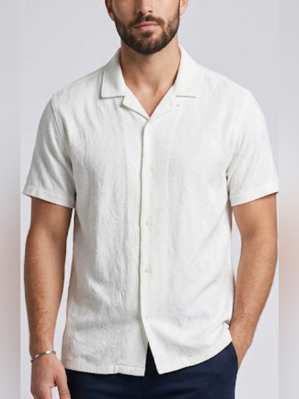 Ricky & Mickey White Short Sleeve Top Relaxed Fit Casual Basic XL